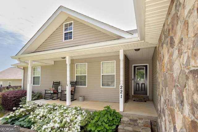 exterior space featuring a porch