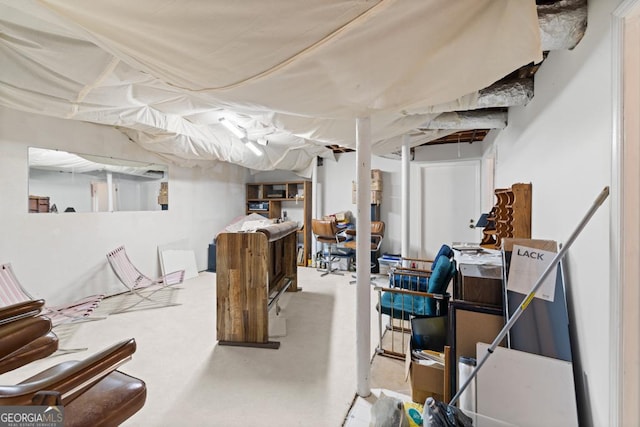 view of basement