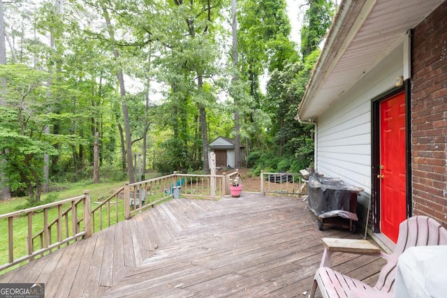 view of wooden terrace
