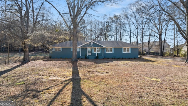 view of single story home