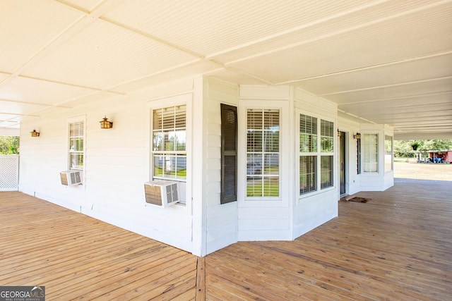 wooden deck with a porch