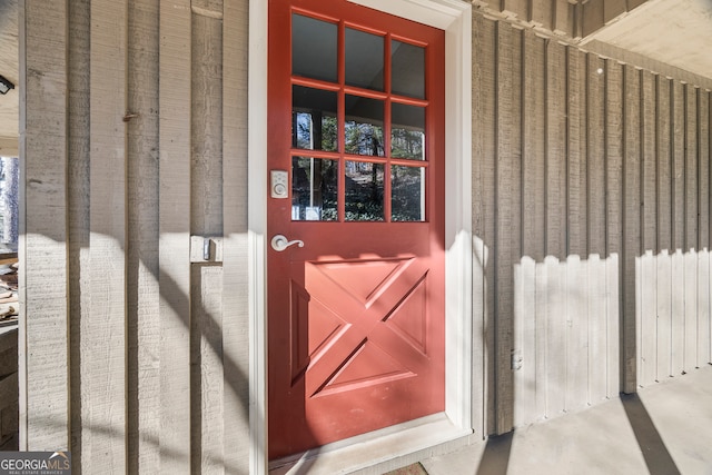 view of exterior entry
