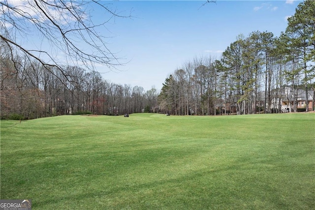 view of home's community with a lawn
