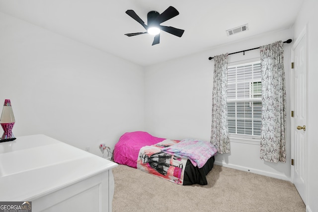 449 Highlands Loop, Woodstock, GA 30188 - carpeted bedroom featuring a ceiling fan and baseboards