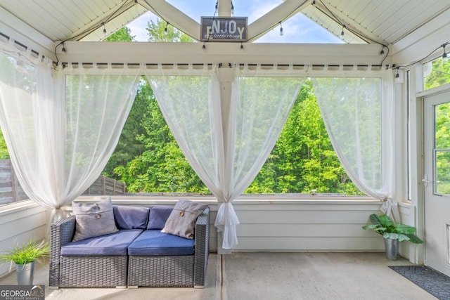 view of sunroom