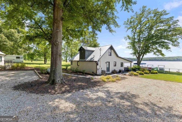 1601 Arrowhead Rd, Greensboro, GA 30642 - view of home's exterior featuring a water view and fence