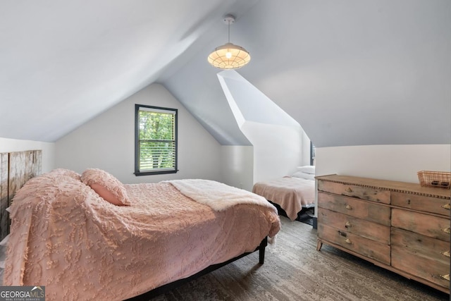 1601 Arrowhead Rd, Greensboro, GA 30642 - bedroom with wood finished floors and vaulted ceiling