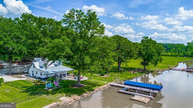 1601 Arrowhead Rd, Greensboro, GA 30642 - aerial view with a water view