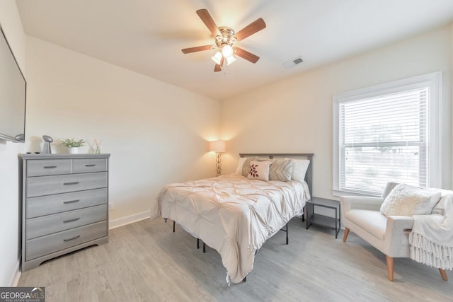 197 Hickory Pointe Dr, Acworth, GA 30101 - bedroom with light wood-style flooring and ceiling fan