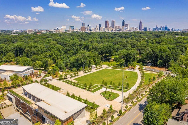 520 Park Ave SE Unit 10, Atlanta, GA 30312 - drone / aerial view featuring a view of trees and a city view