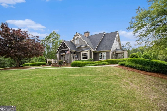 308 Evening Rain Crst, Canton, GA 30114 - craftsman inspired home with a chimney and a front lawn