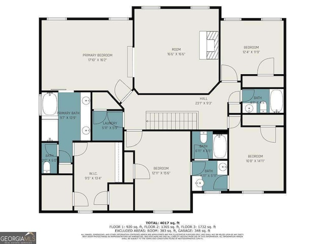 308 Evening Rain Crst, Canton, GA 30114 - view of floor plan / room layout