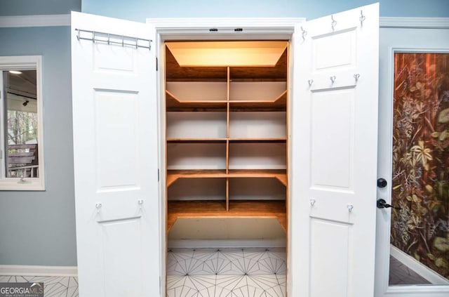 view of storage area