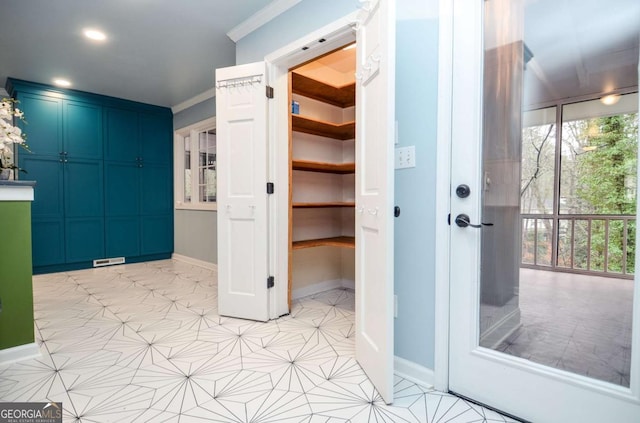 interior space featuring visible vents