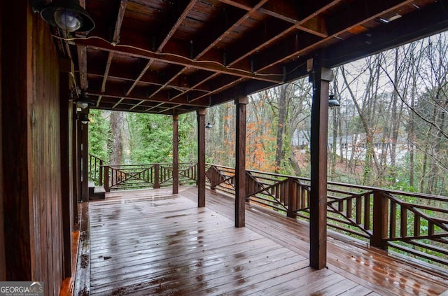 view of wooden terrace
