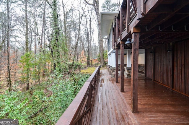 view of wooden deck