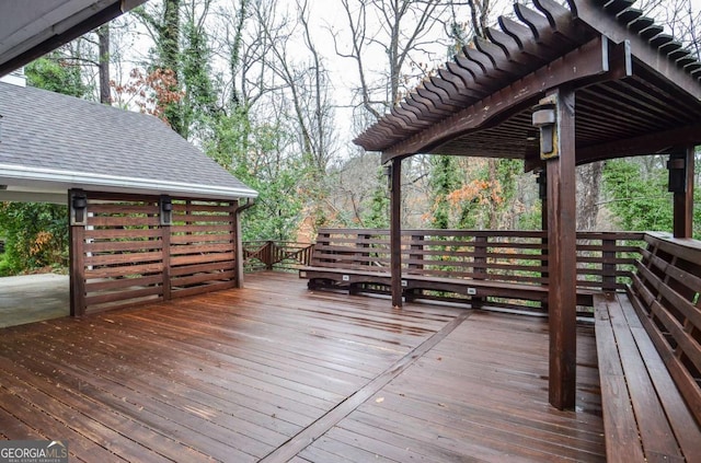 view of wooden deck