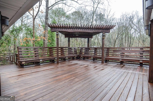 view of wooden terrace