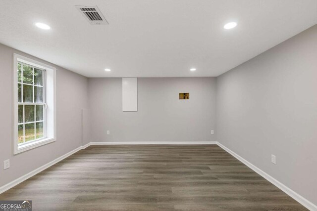 470 Brackin Trce, Grayson, GA 30017 - basement with recessed lighting, visible vents, and dark wood-type flooring