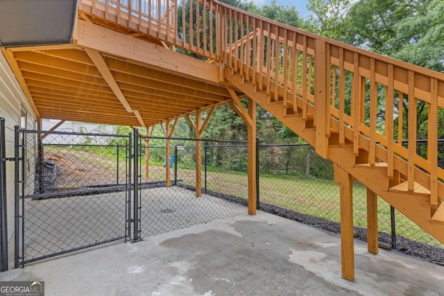 470 Brackin Trce, Grayson, GA 30017 - view of patio / terrace featuring fence, a gate, and stairs