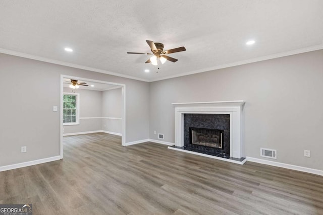470 Brackin Trce, Grayson, GA 30017 - unfurnished living room featuring recessed lighting, ceiling fan, and visible vents