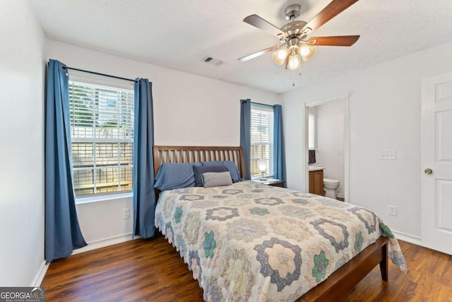171 Nacoochee Way, Canton, GA 30114 - bedroom with dark wood-style flooring, baseboards, and ceiling fan