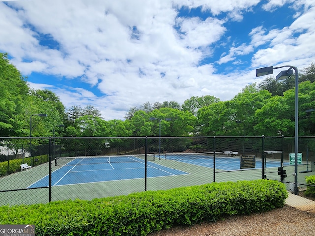 171 Nacoochee Way, Canton, GA 30114 - view of tennis court featuring fence