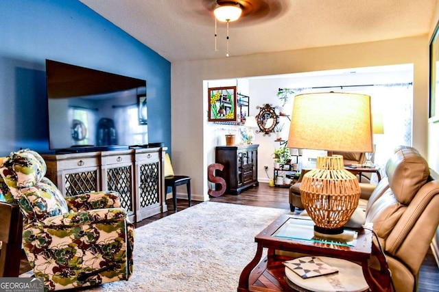 5301 Walden Park Dr Unit 5301, Savannah, GA 31410 - living area with ceiling fan and wood finished floors