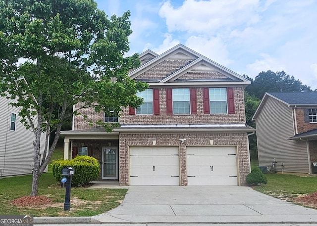 3479 Lake Frg, Fairburn, GA 30213 - craftsman-style home featuring a garage, cooling unit, driveway, and brick siding