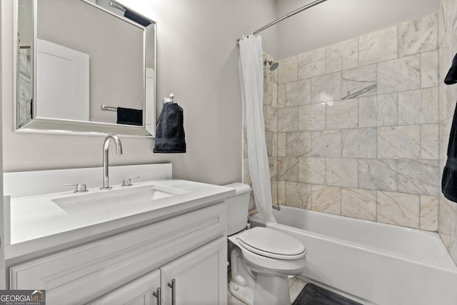 4143 N Swann St, Covington, GA 30014 - bathroom with vanity, toilet, and shower / tub combo