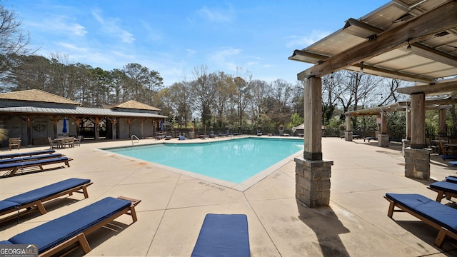 4143 N Swann St, Covington, GA 30014 - pool with fence and a patio