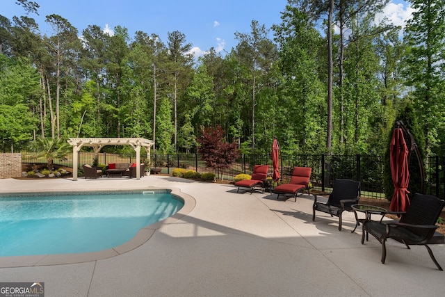 3024 Malbec Vly, Acworth, GA 30101 - view of pool with a pergola, a patio area, and fence