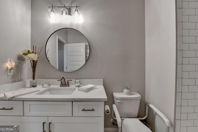 5299 Noble Village Way, Lilburn, GA 30047 - bathroom with vanity and toilet