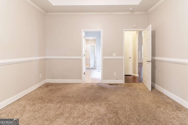 6416 Vicksburg Ct NW, Acworth, GA 30101 - unfurnished bedroom featuring carpet, crown molding, and baseboards
