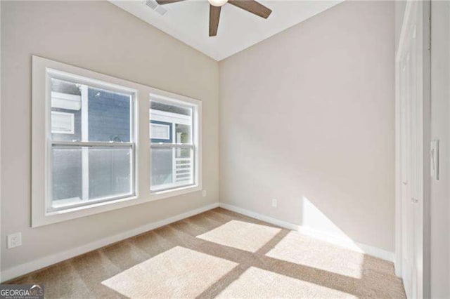 962 Welch St SW, Atlanta, GA 30310 - carpeted empty room featuring baseboards, ceiling fan, and visible vents