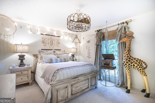 view of carpeted bedroom