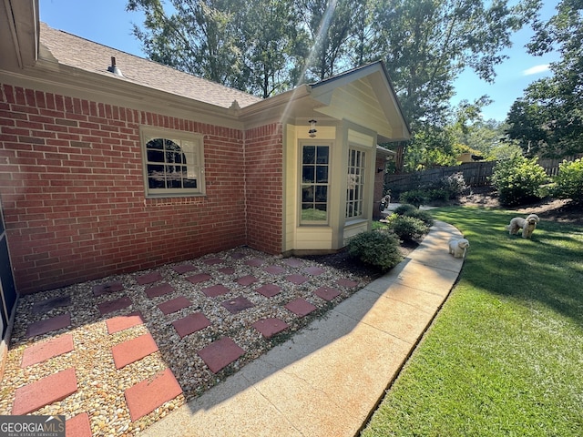 view of patio with fence