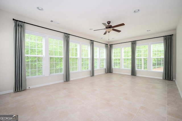 6732 Chimney Ridge Ct, Hoschton, GA 30548 - spare room with ceiling fan, plenty of natural light, and recessed lighting