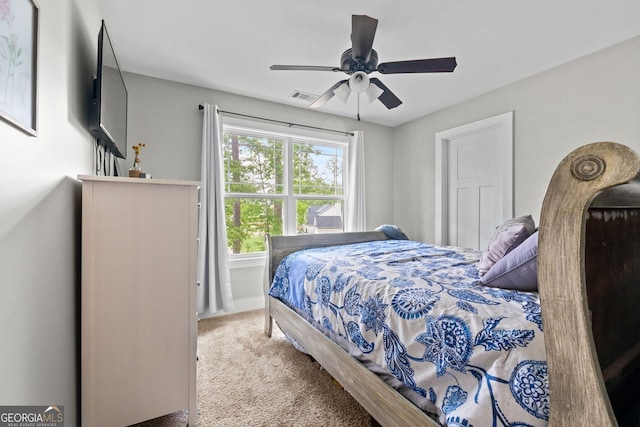 485 Lloyd St, Monticello, GA 31064 - carpeted bedroom with ceiling fan