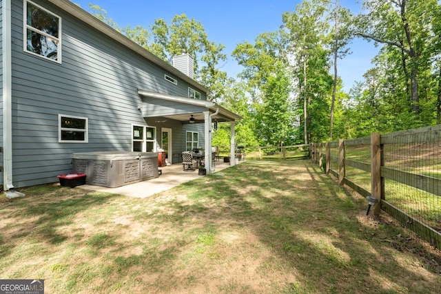 485 Lloyd St, Monticello, GA 31064 - view of yard with a ceiling fan, a patio, and central air condition unit