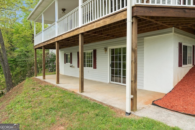 exterior space with a deck