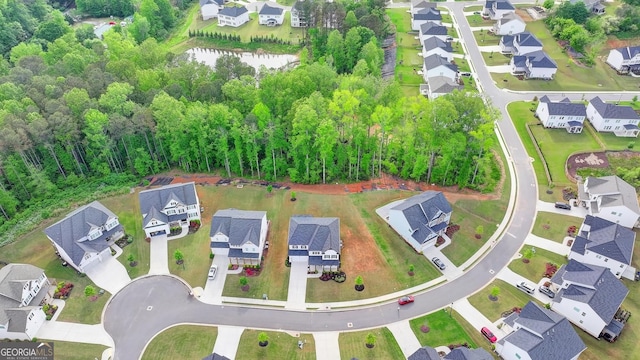 aerial view featuring a residential view