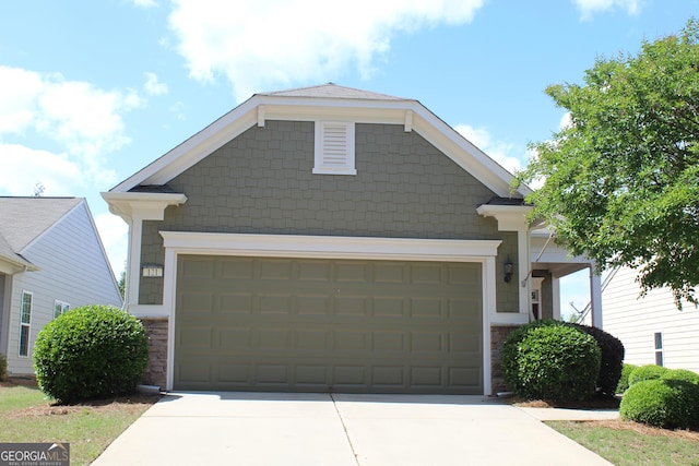 121 Plumleaf Ct, Griffin, GA 30223 - view of front of house featuring stone siding and driveway
