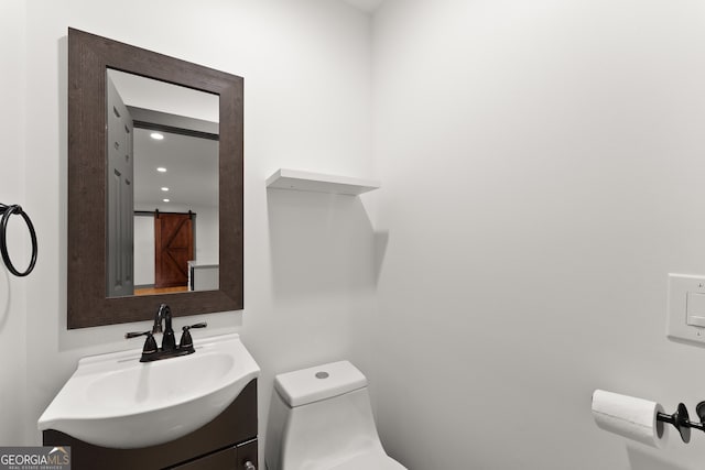 364 Cherokee Trce, Dahlonega, GA 30533 - half bath with toilet, recessed lighting, and vanity