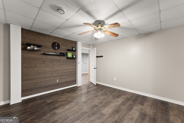 364 Cherokee Trce, Dahlonega, GA 30533 - interior space featuring baseboards, ceiling fan, and a drop ceiling
