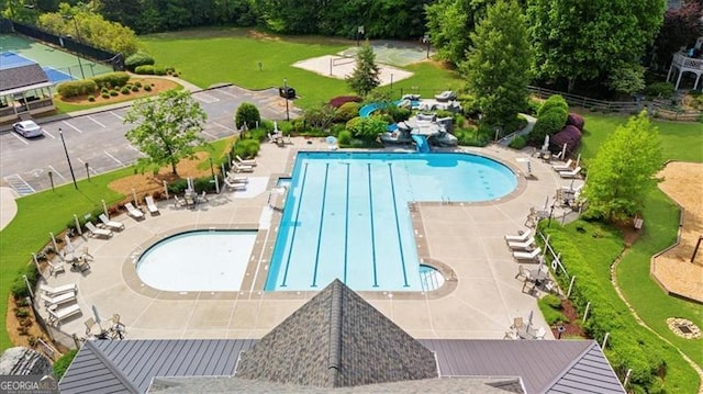 pool featuring a water slide