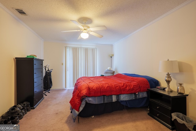 1921 Gornto Rd Unit 10, Valdosta, GA 31602 - bedroom featuring visible vents, ornamental molding, and carpet