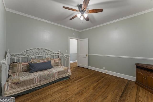 603 Piney Woods Dr, Lagrange, GA 30240 - bedroom featuring crown molding, baseboards, and wood finished floors
