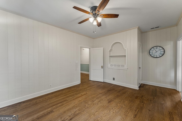 603 Piney Woods Dr, Lagrange, GA 30240 - unfurnished bedroom featuring crown molding, baseboards, wood finished floors, and visible vents
