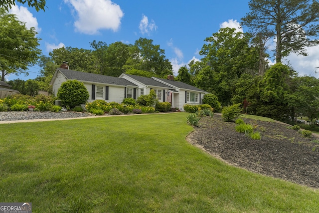 603 Piney Woods Dr, Lagrange, GA 30240 - single story home with a chimney and a front yard